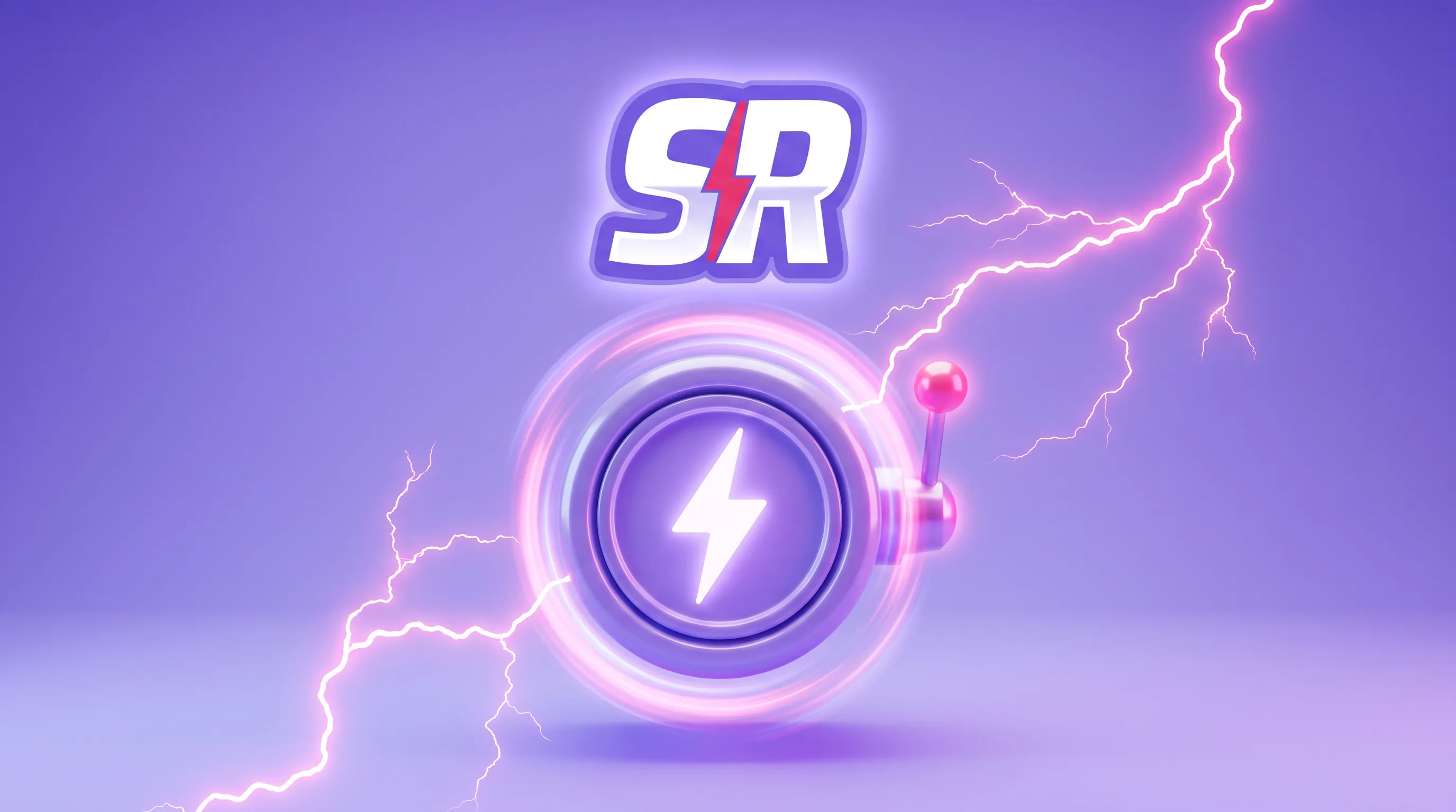 Violette Spinrollz Illustration zu Slots und Jackpots